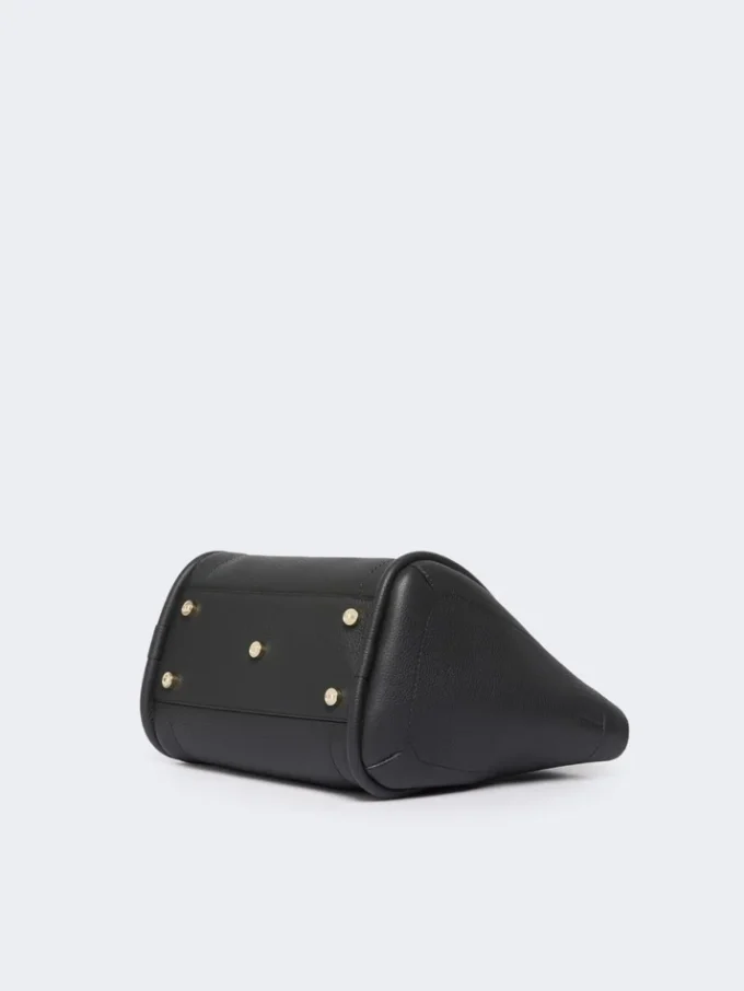 Pequena bolsa de couro Marine, preta