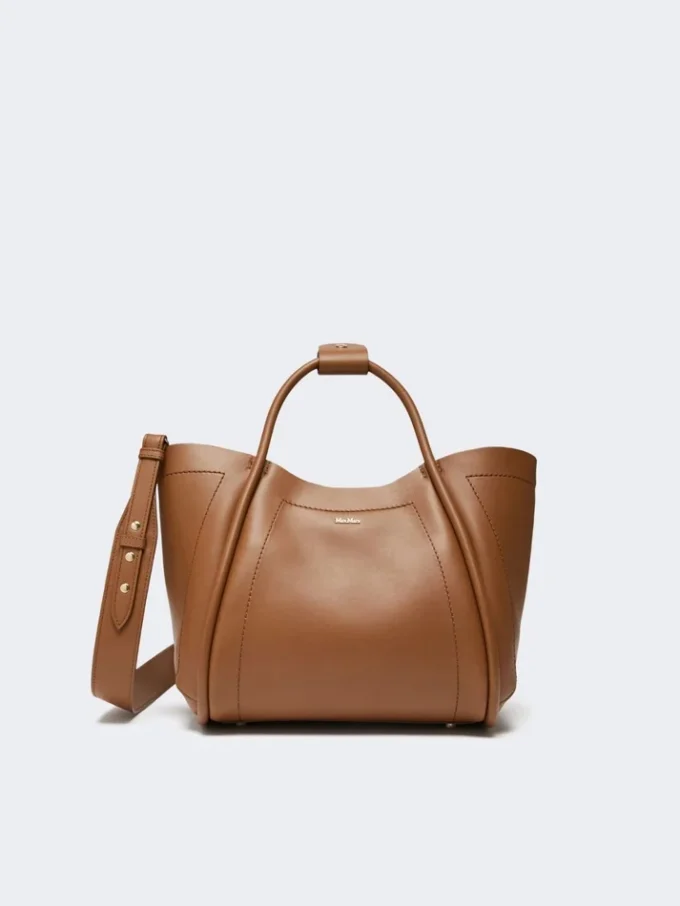 Pequena bolsa Marine em pele, castanho bronze Pequena bolsa Marine em pele, castanho bronze