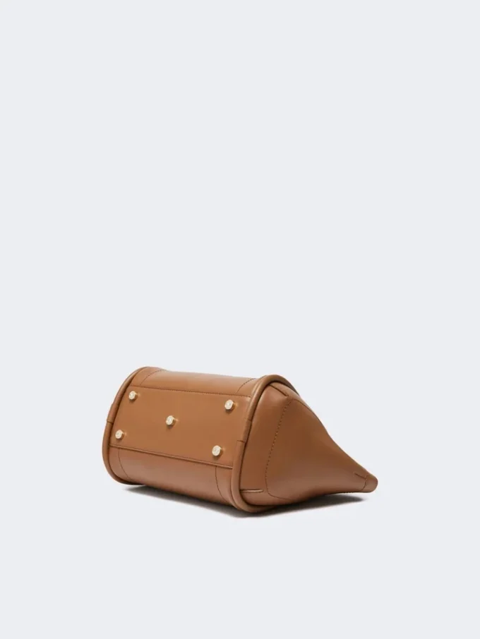 Pequena bolsa Marine em pele, castanho bronze Pequena bolsa Marine em pele, castanho bronze