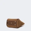 Pequena bolsa marinha em pele nubuck, castanho escuro Pequena bolsa marinha em pele nubuck, castanho escuro