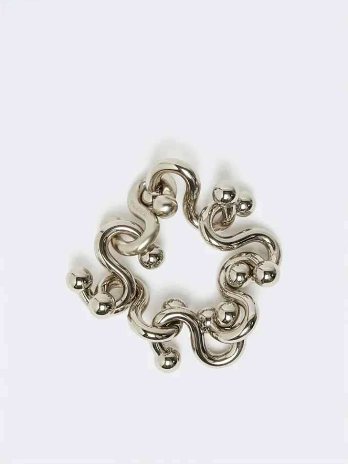Pulseira metálica, prata Pulseira metálica, prata