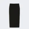 Saia midi em jersey de crepe compacto, preta Saia midi em jersey de crepe compacto, preta