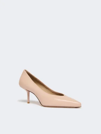 Sapatos de salto alto em pele napa, cor-de-rosa