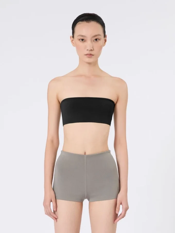 Sutiã bandeau em viscose elástica, preto Sutiã bandeau em viscose elástica, preto