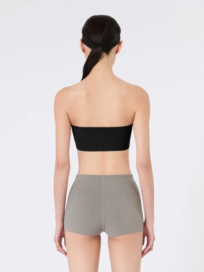 Sutiã bandeau em viscose elástica, preto Sutiã bandeau em viscose elástica, preto