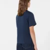 T-shirt básica de algodão, azul-marinho