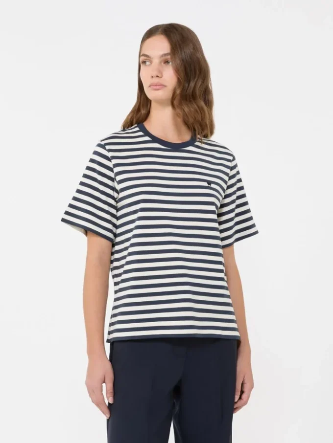 T-shirt básica de algodão, cru