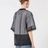 T-shirt com sobreposição de algodão, branco óptico T-shirt com sobreposição de algodão, branco óptico