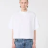T-shirt de algodão, branco óptico T-shirt de algodão, branco óptico