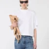 T-shirt de algodão, branco óptico T-shirt de algodão, branco óptico