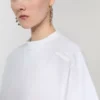 T-shirt de algodão, branco óptico T-shirt de algodão, branco óptico