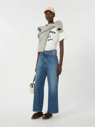 T-shirt de algodão com estampado gráfico, branca