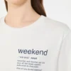 T-shirt de algodão com estampado gráfico, branca T-shirt de algodão com estampado gráfico, branca