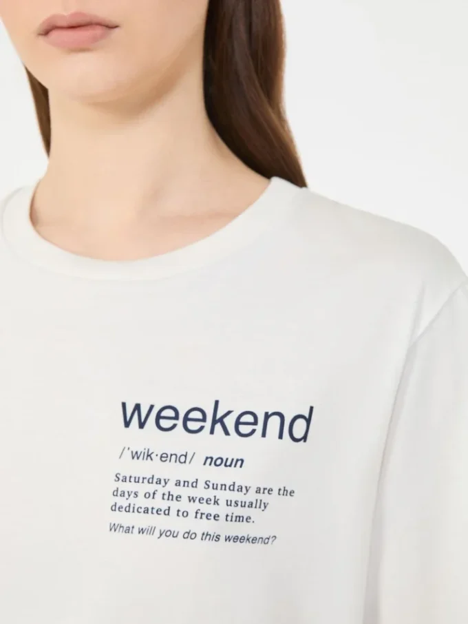 T-shirt de algodão com estampado gráfico, branca T-shirt de algodão com estampado gráfico, branca