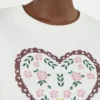 T-shirt de algodão com estampado gráfico, branca T-shirt de algodão com estampado gráfico, branca