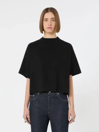 T-shirt de algodão, preta