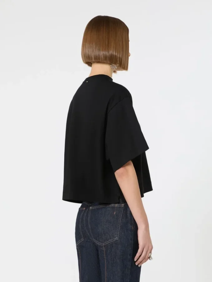 T-shirt de algodão, preta