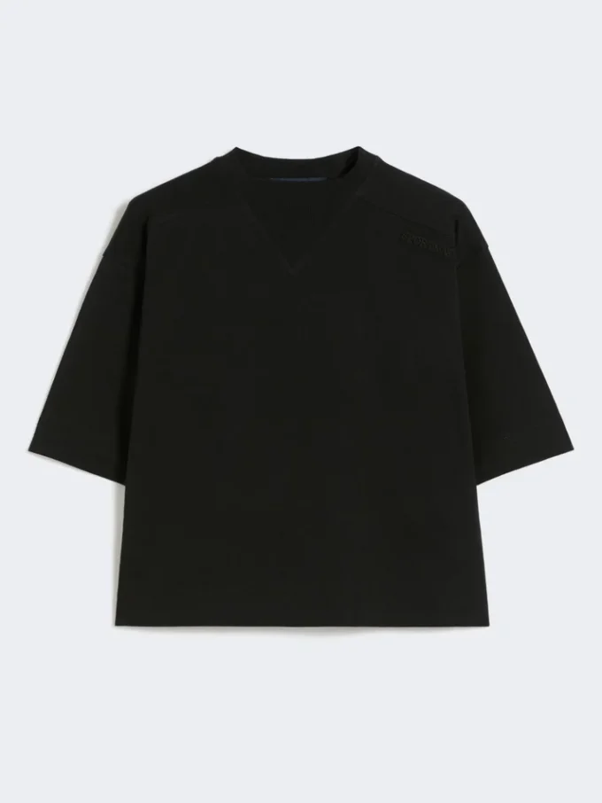 T-shirt de algodão, preta