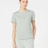 T-shirt de algodão, verde pastel T-shirt de algodão, verde pastel