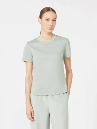 T-shirt de algodão, verde pastel