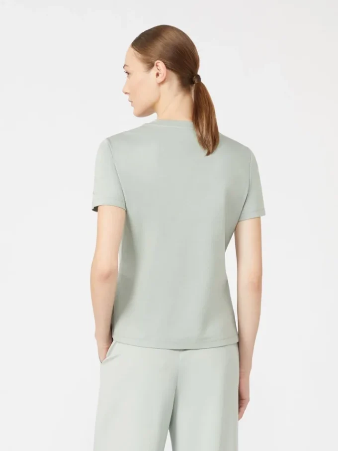 T-shirt de algodão, verde pastel T-shirt de algodão, verde pastel