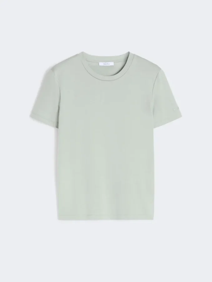 T-shirt de algodão, verde pastel T-shirt de algodão, verde pastel