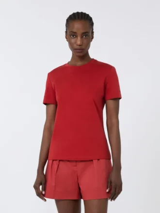 T-shirt de algodão, vermelha