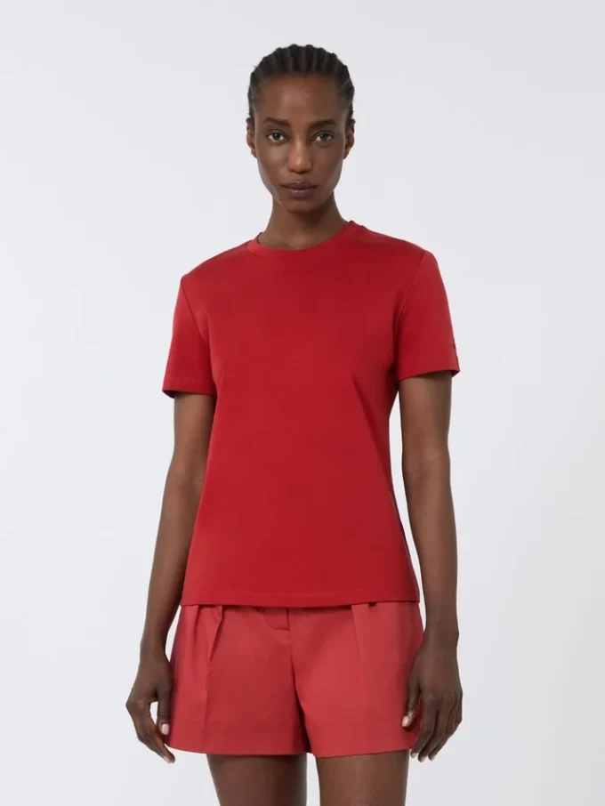 T-shirt de algodão, vermelha