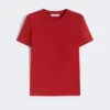 T-shirt de algodão, vermelha