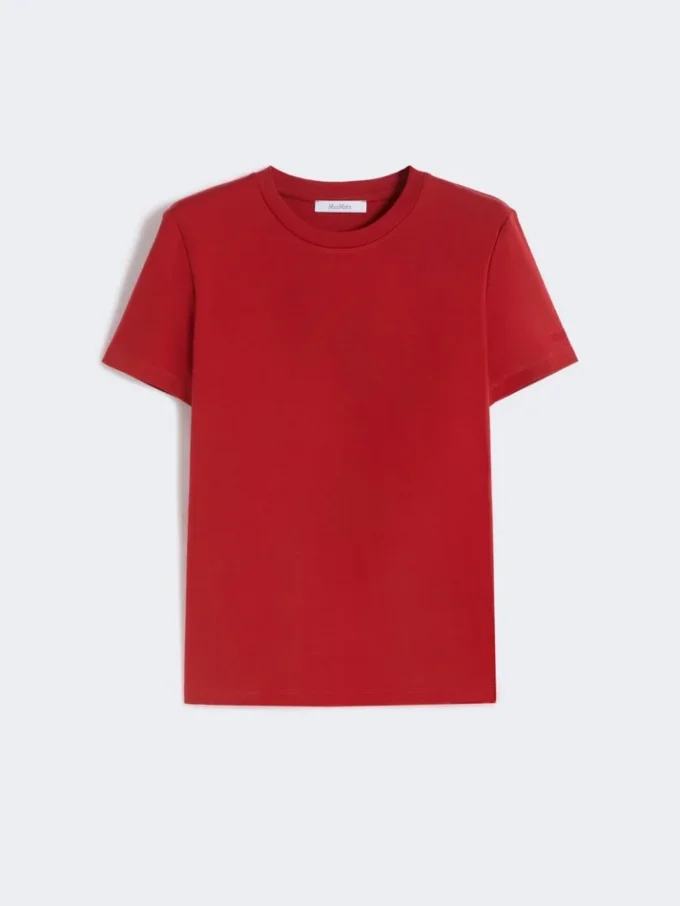 T-shirt de algodão, vermelha