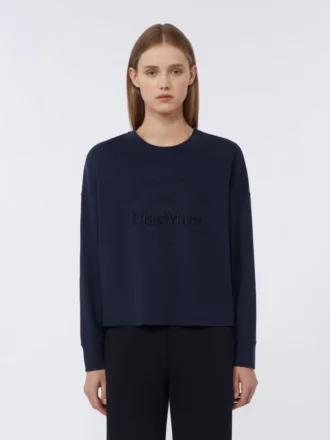T-shirt de malha oversized, azul-marinho