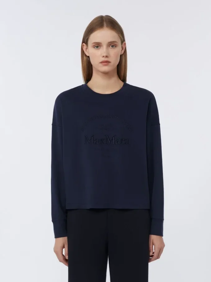 T-shirt de malha oversized, azul-marinho T-shirt de malha oversized, azul-marinho