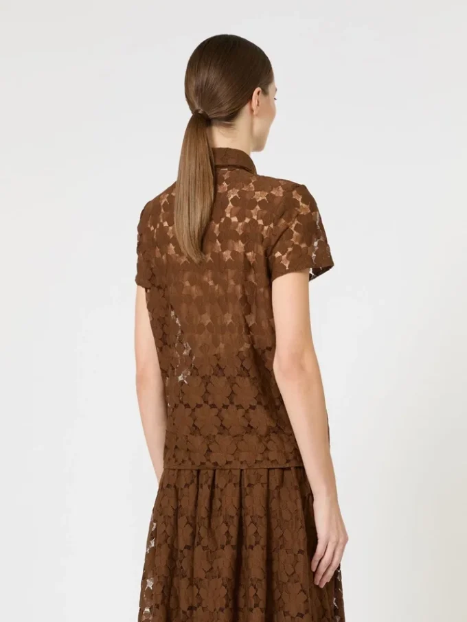 T-shirt de renda, chocolate
