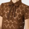 T-shirt de renda, chocolate