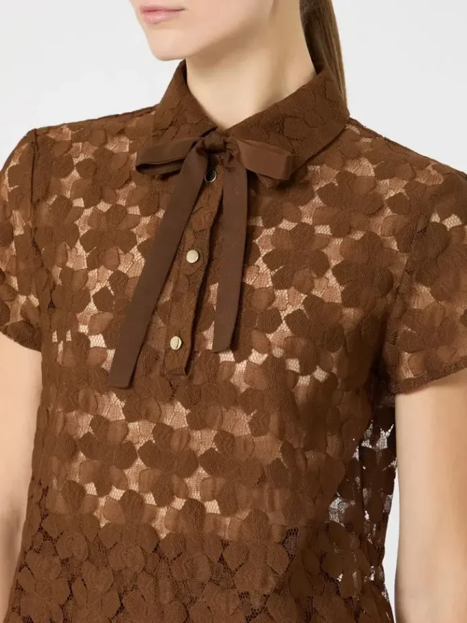 T-shirt de renda, chocolate