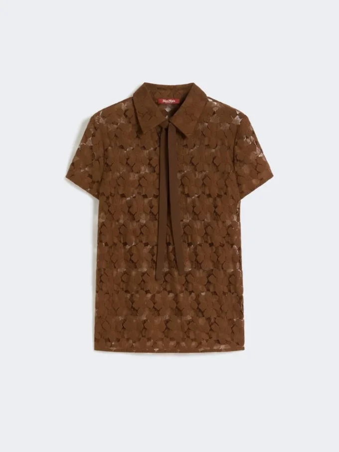 T-shirt de renda, chocolate