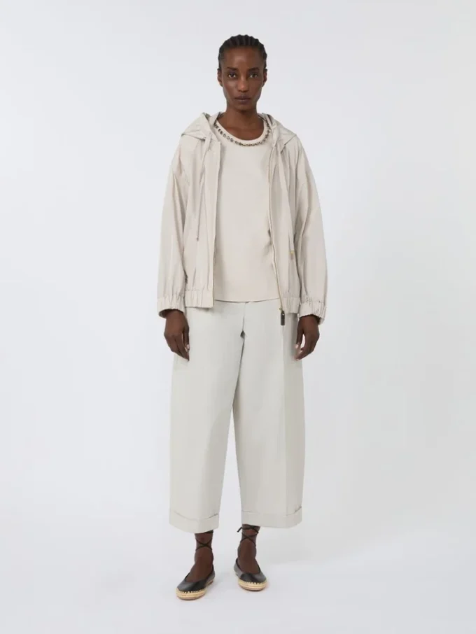 T-shirt em algodão e modal, bege T-shirt em algodão e modal, bege