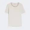 T-shirt em algodão e modal, bege T-shirt em algodão e modal, bege