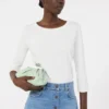 T-shirt em algodão elástico, branca T-shirt em algodão elástico, branca
