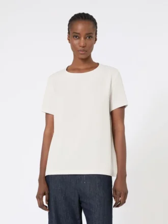 T-shirt em cetim, natural