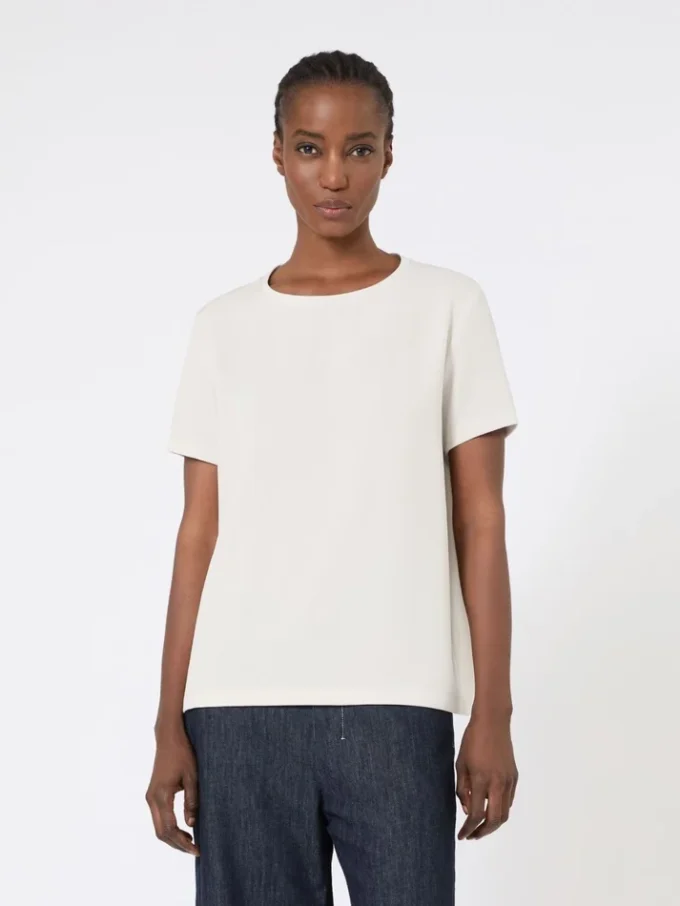 T-shirt em cetim, natural T-shirt em cetim, natural