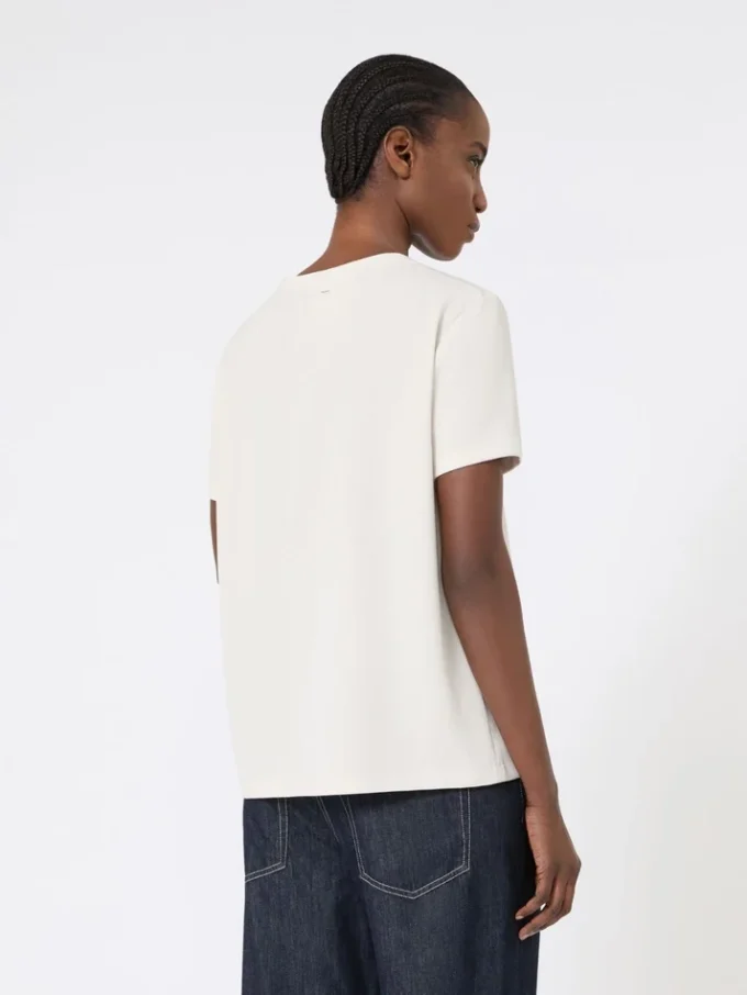 T-shirt em cetim, natural T-shirt em cetim, natural