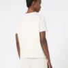 T-shirt em jersey bordada, cor areia T-shirt em jersey bordada, cor areia