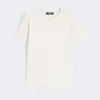 T-shirt em jersey bordada, cor areia T-shirt em jersey bordada, cor areia