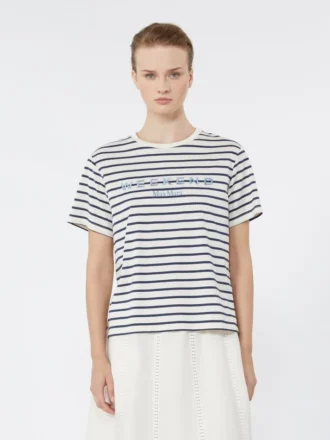 T-shirt em jersey com estampado, azul-marinho