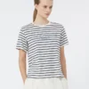T-shirt em jersey com estampado, azul-marinho