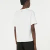 T-shirt em jersey com estampado e bordados, branca T-shirt em jersey com estampado e bordados, branca