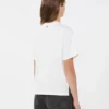 T-shirt em jersey com estampado e bordados, branca T-shirt em jersey com estampado e bordados, branca