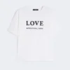 T-shirt em jersey com estampado e bordados, branca T-shirt em jersey com estampado e bordados, branca