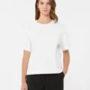 T-shirt em jersey de algodão, branca T-shirt em jersey de algodão, branca